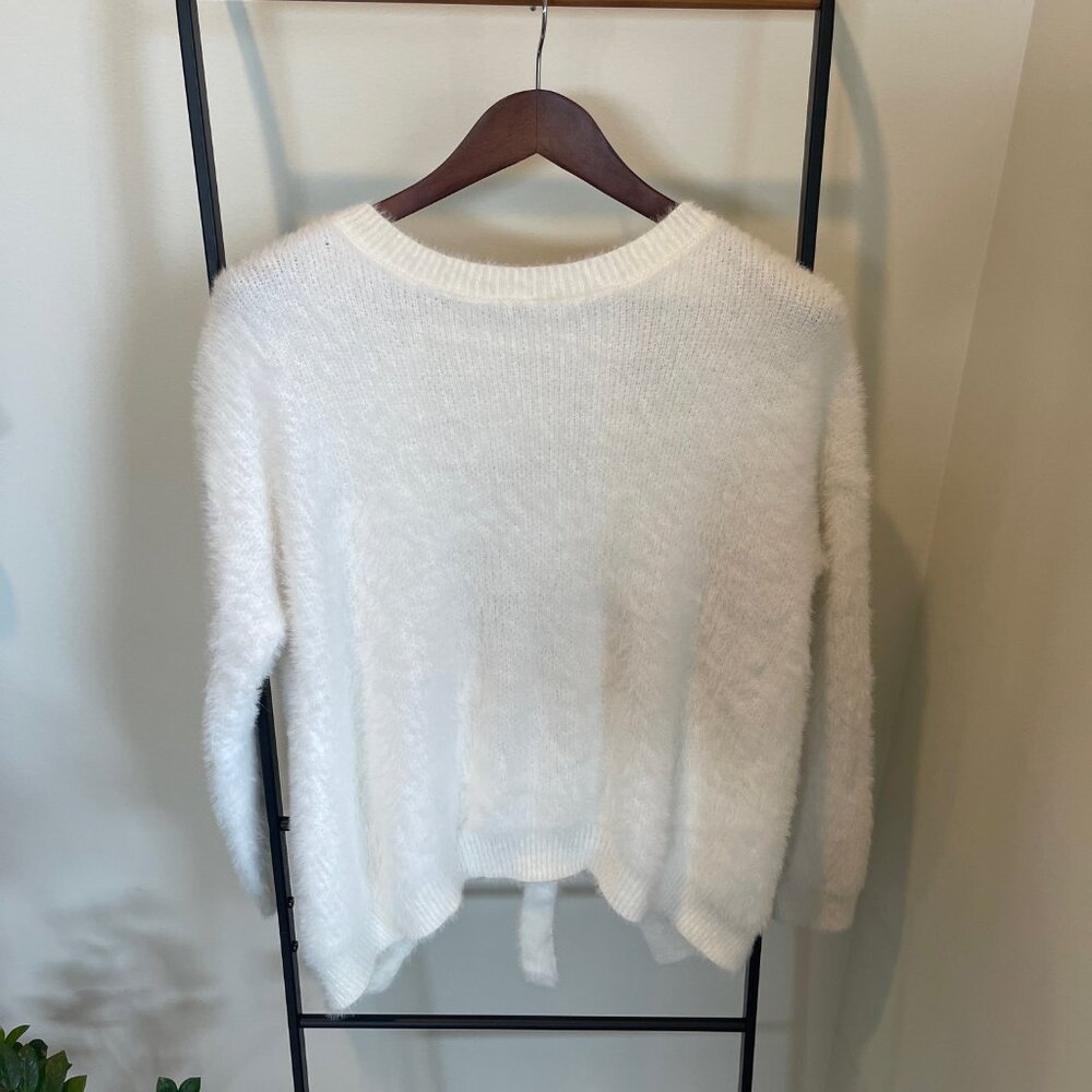 Lulus Weekend In Aspen Ivory Backless Sweater Top - Picture 6 of 8